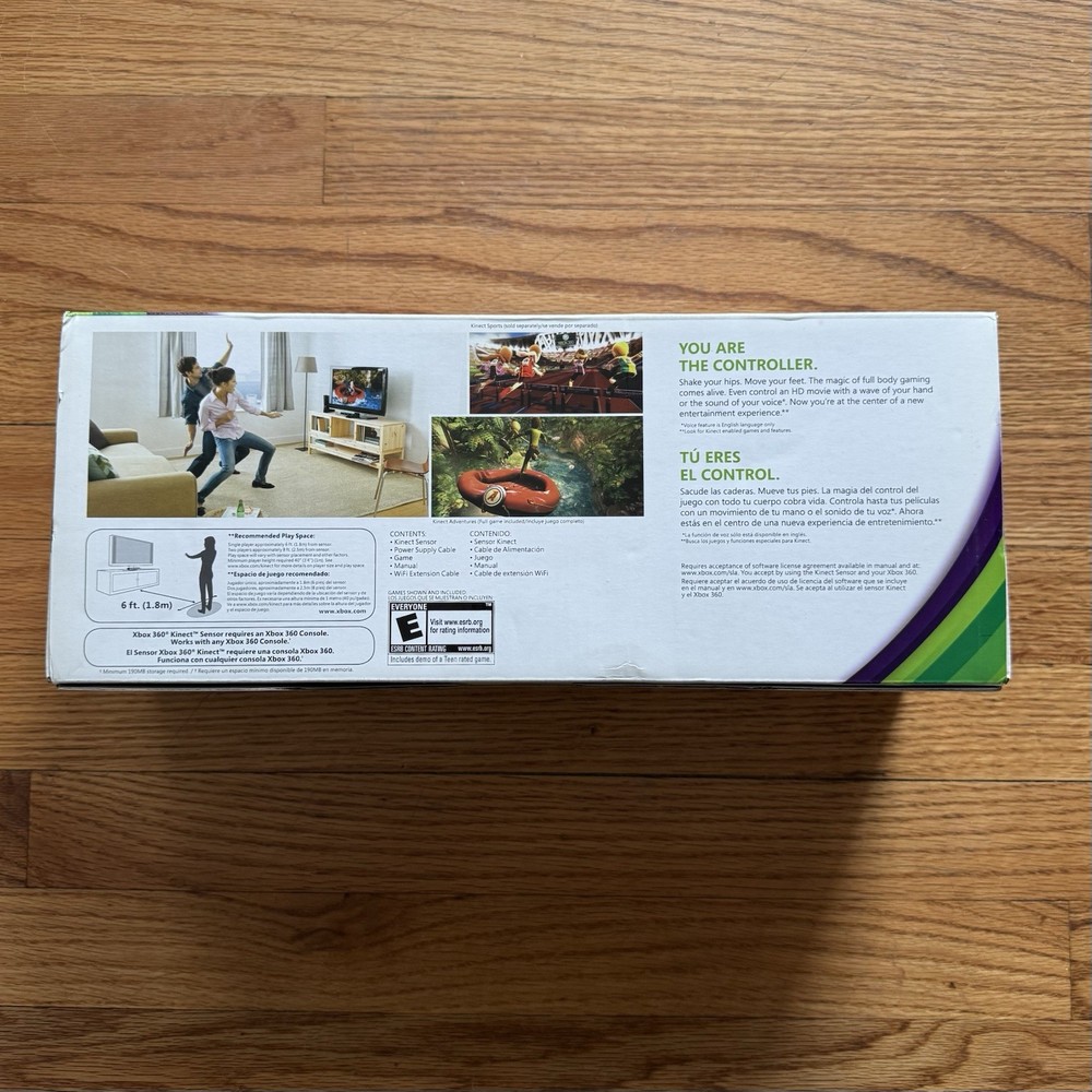 Xbox 360 Kinect Microsoft LPF-00004 Motion Sensing Gaming Controller in Box