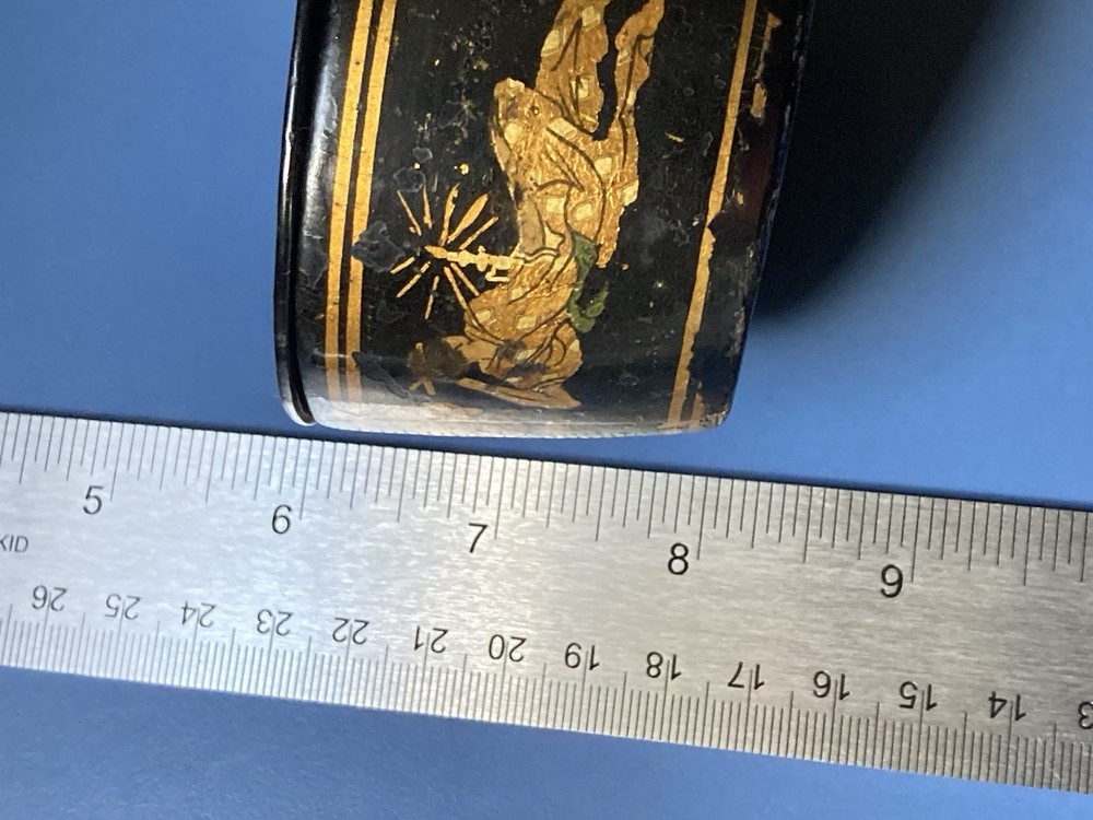 Antique Paper Mache Lacquered Snuff Boxes