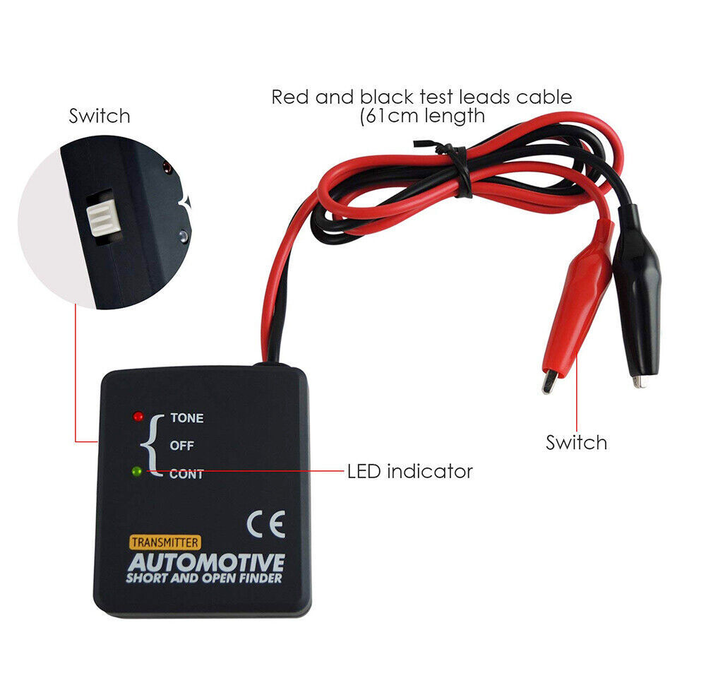 Automotive Short and Open Finder Circuit Tester DC 6-42V Car Wire Tracker Tool