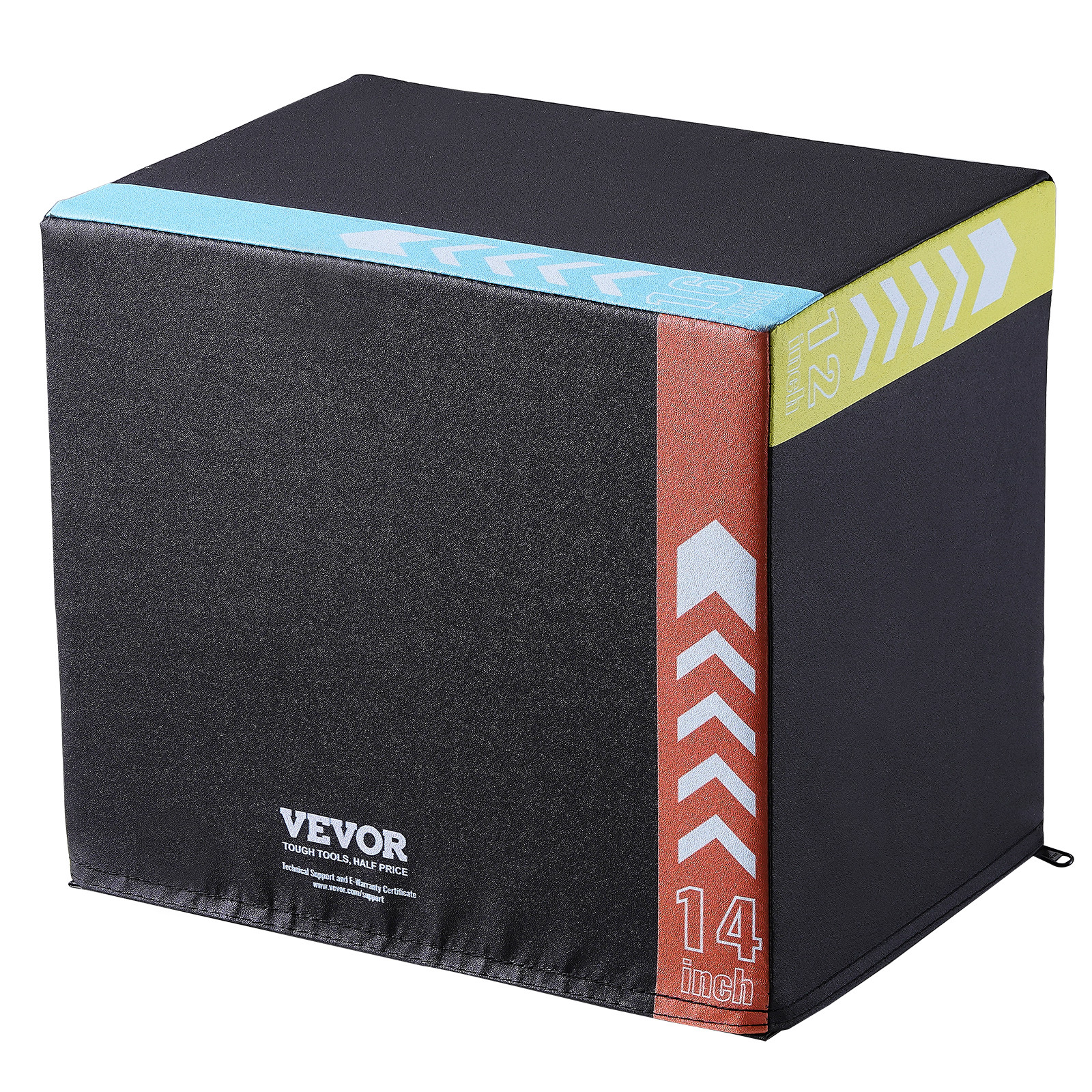 VEVOR 16/14/12 Inch 3 in 1 Plyometric Jump Box Fitness Exercise Plyo Box Cotton