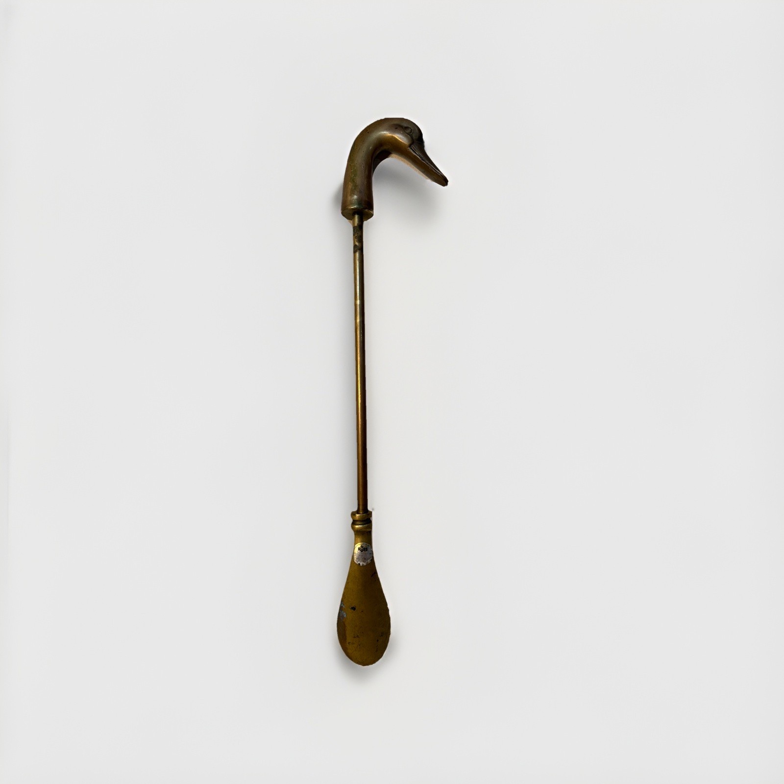 Vintage Brass Duck Head Shoe Horn 16”