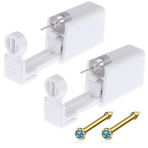 Nose piercing kit with gun and studs.