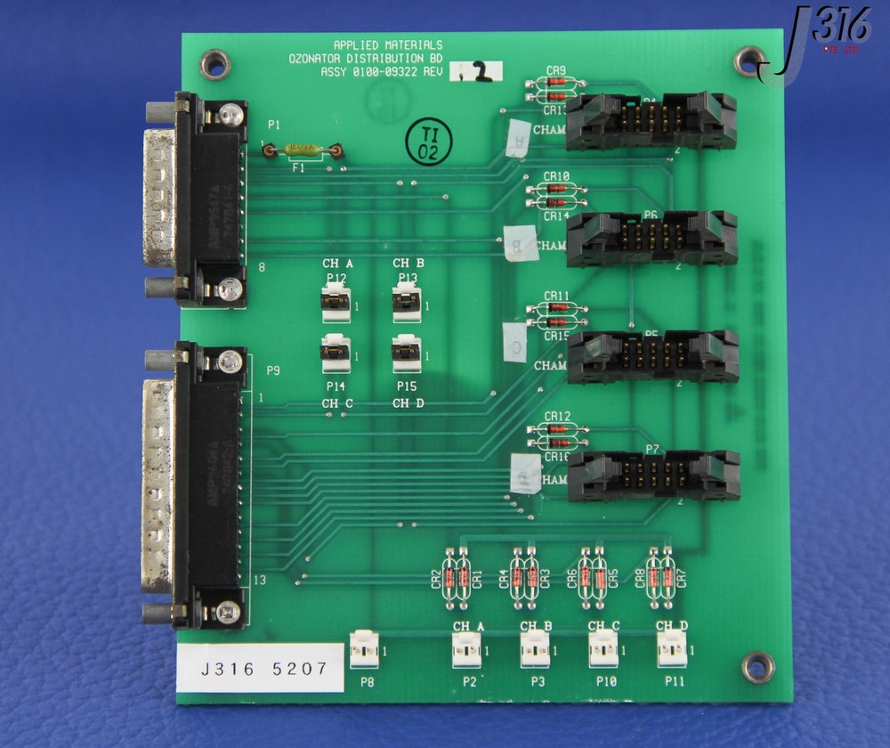 5207 APPLIED MATERIALS PCB ASSY, OZONATOR DISTRIBUTION 0100-09322