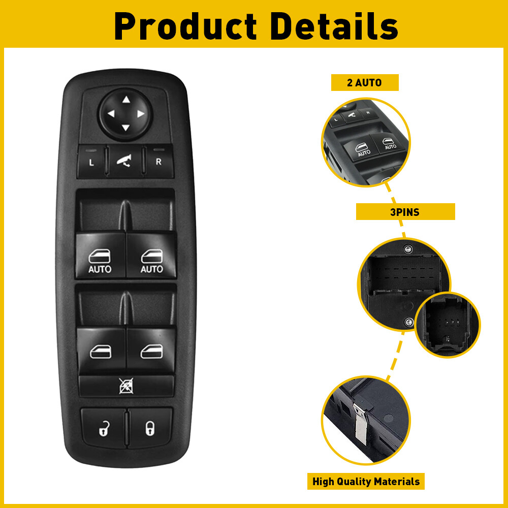 Left Driver Power Window Master Control Switch For 2012-2016 Dodge Grand Caravan