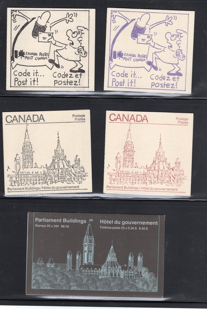 CANADA MINT NH STAMP COLLECTION COMPLETE BOOKLETS #1