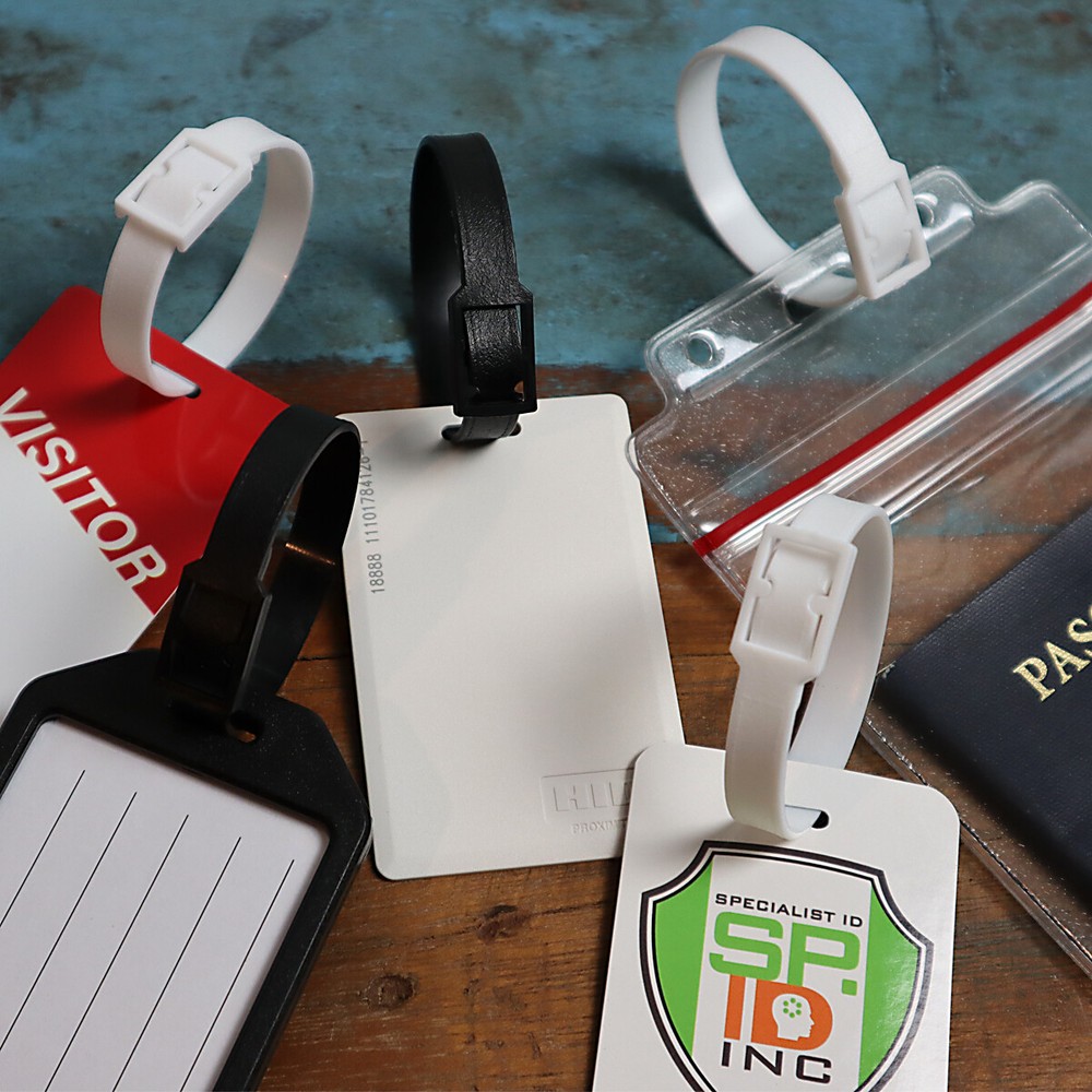 25 Pack - Plastic Luggage Tag Loop Straps -Post & Notch Buckle for Bag Tags