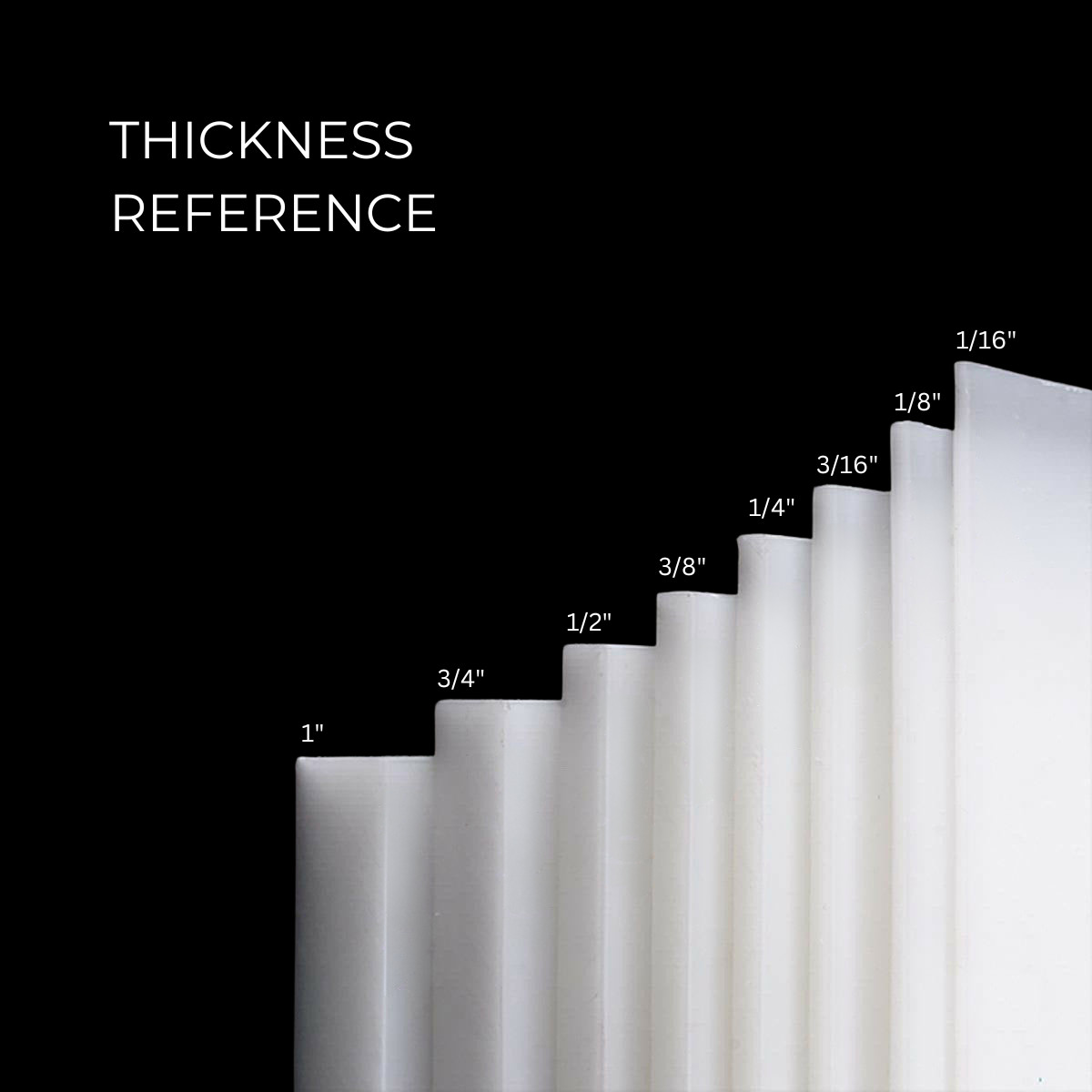 UHMW Plastic Sheet - 1" Thick - Natural - Pick Your Size - Machinable Flat Stock