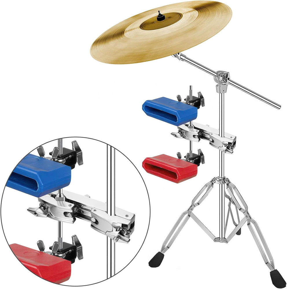 Heavy-Duty Cymbal Stand Multi-Clamp Drum Clamp Adjustable Quick Release Drum Bar