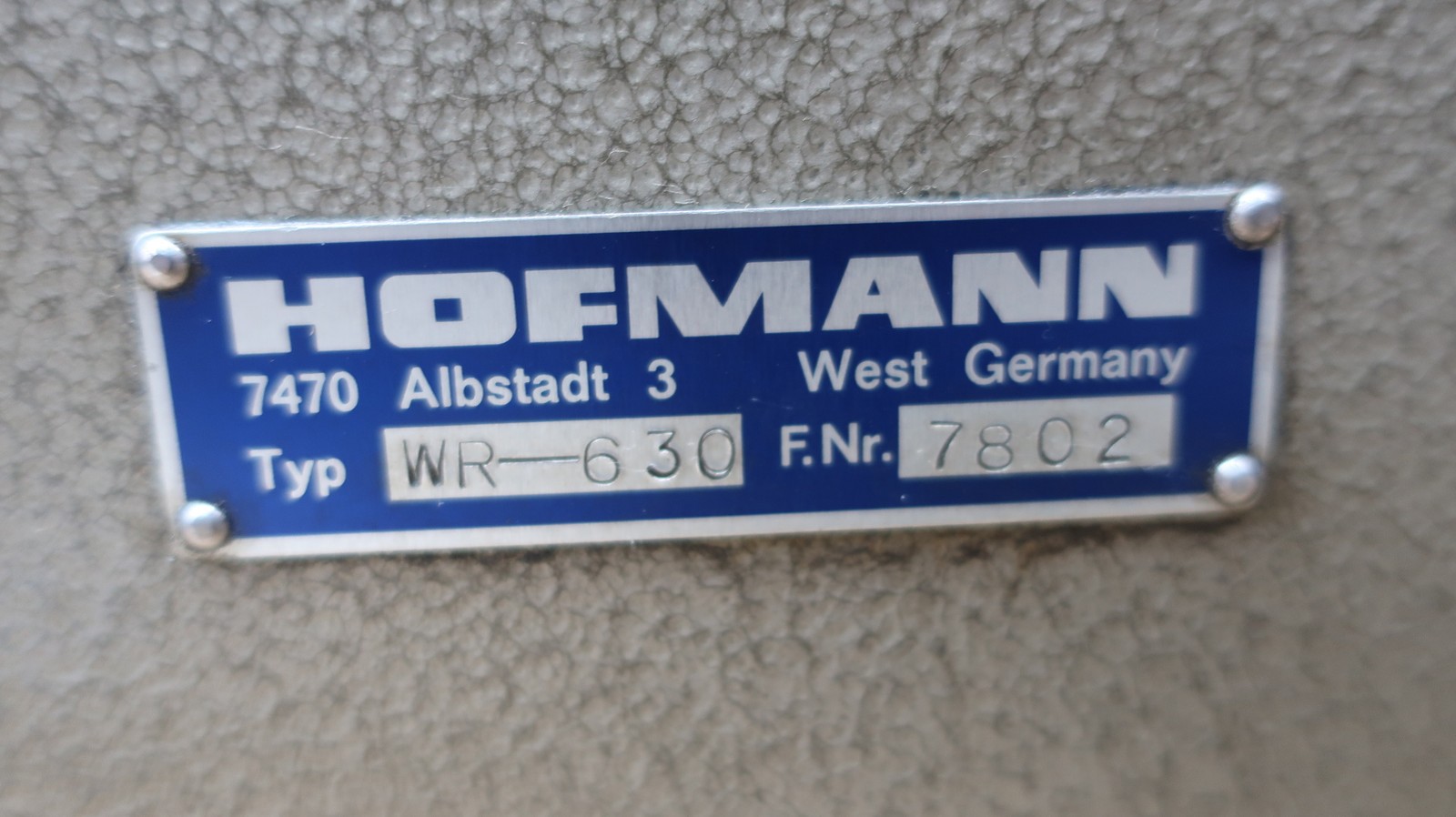 Hofmann WR-630 Cnc Rotary Table