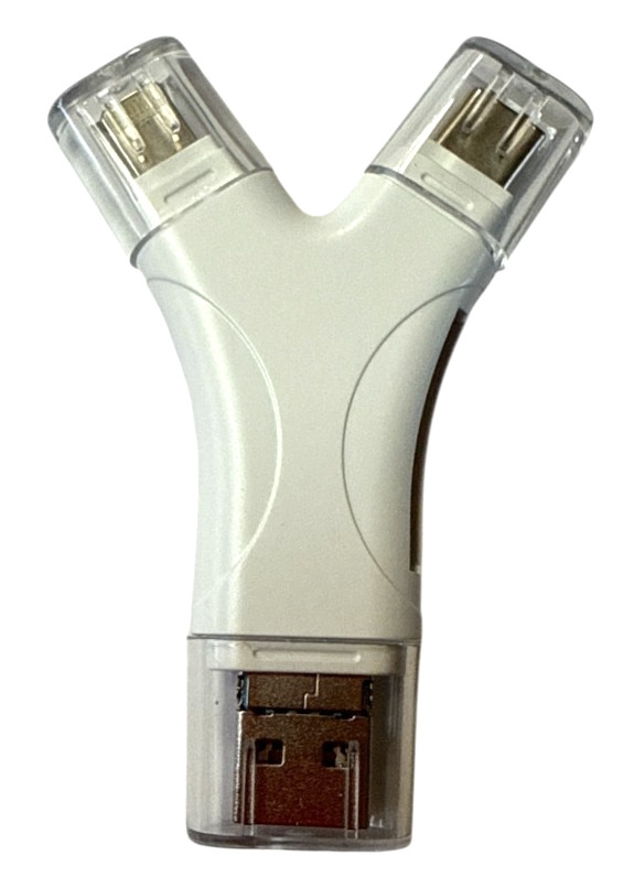 4-in-1 SD Card Reader for iPhone, iPad,Android,Mac,Camera (SD Cards NOT Included
