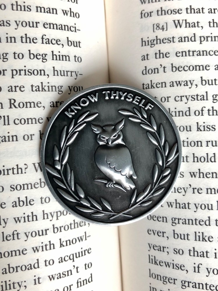 Socrates Coin - Know Thyself- Wisdom - Athena