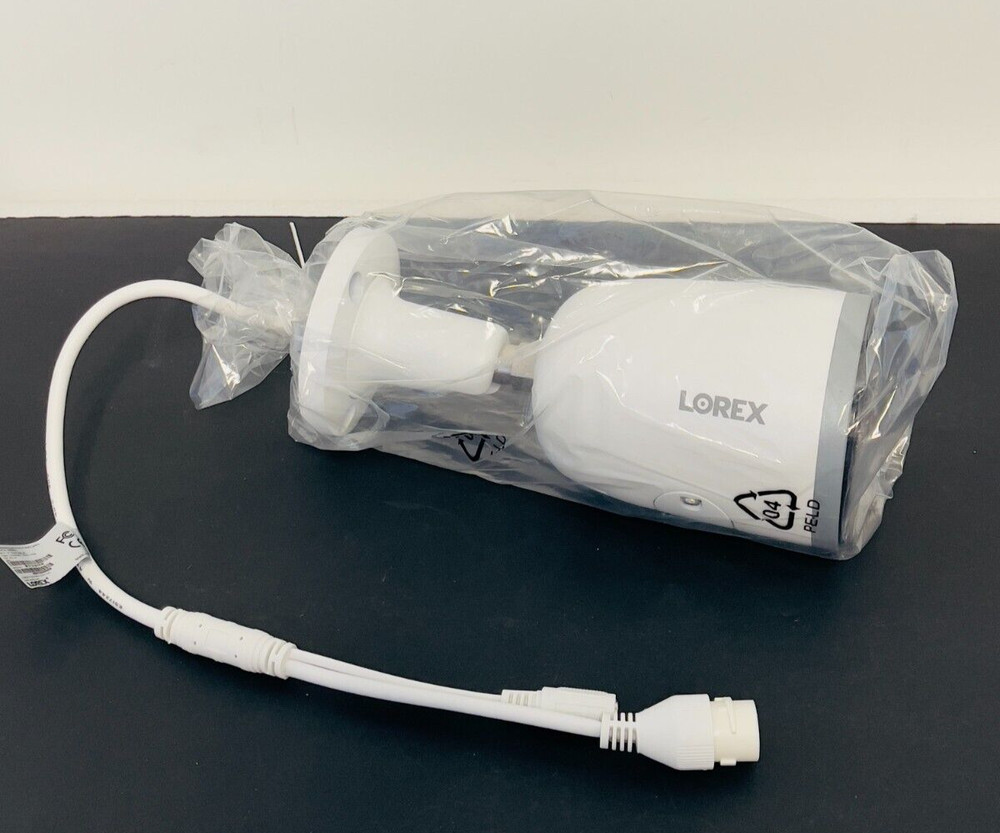 Lorex E895AB 4K Deterrence Bullet AI PoE IP Wired Security Camera plus Cable New