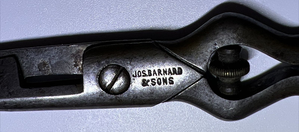 Jos Barnard & Sons Small Scissors Embossed Deer Stag Makers Mark