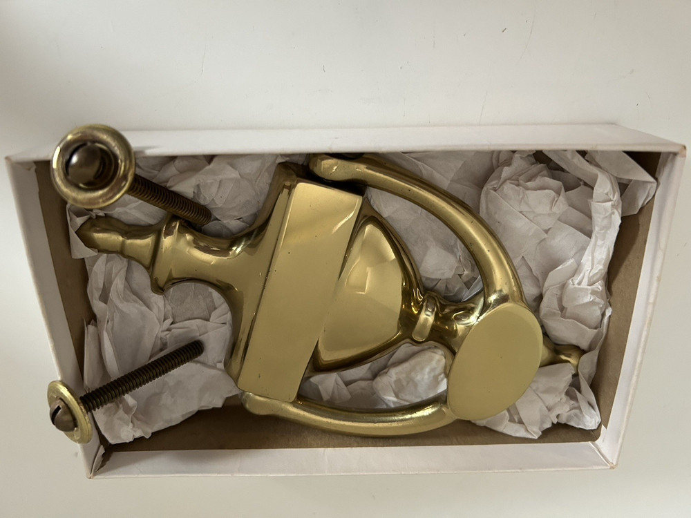 Vintage SLAYMAKER Lock Co Solid Brass Door Knocker with Hardware