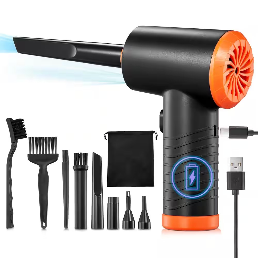 Multi-Purpose Compressed Air Duster, Cordless Compressed Air Blower with Led for