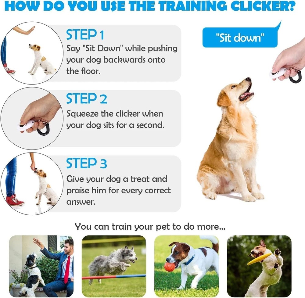 Versatile Pet Training Clicker - Lightweight & Easy to Use for Multiple Animals