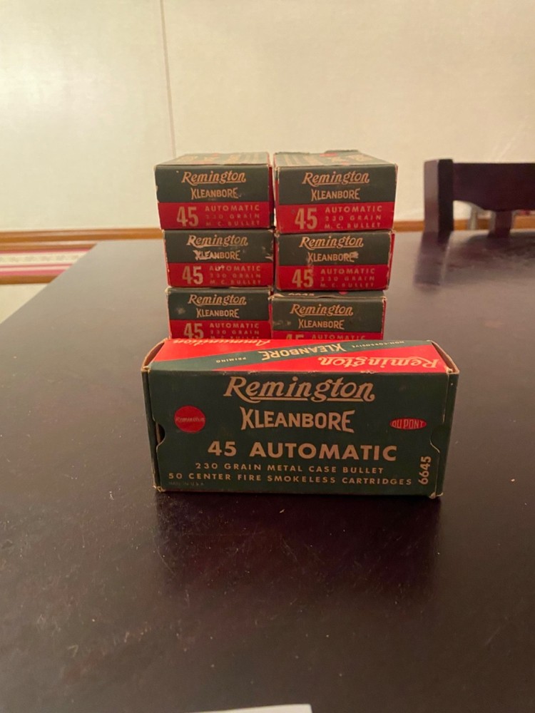 [Vintage Remington 45 acp kleanbore empty ammunition boxes]