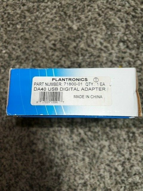 PLANTRONICS DA40 USB DIGITAL ADAPTER. 71800-01 NEW