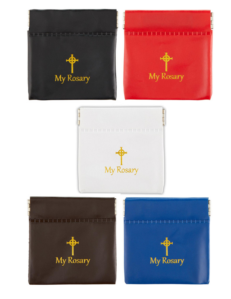 Lot of 5 My Rosay Pouch Cases Vinyl Squeeze Top 3"SQ Black White Blue Red Brown