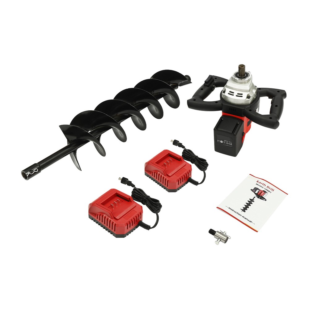 Home Construction 2000w Electric Post Hole Digger W/ 6" Bit Auger Digging Drill