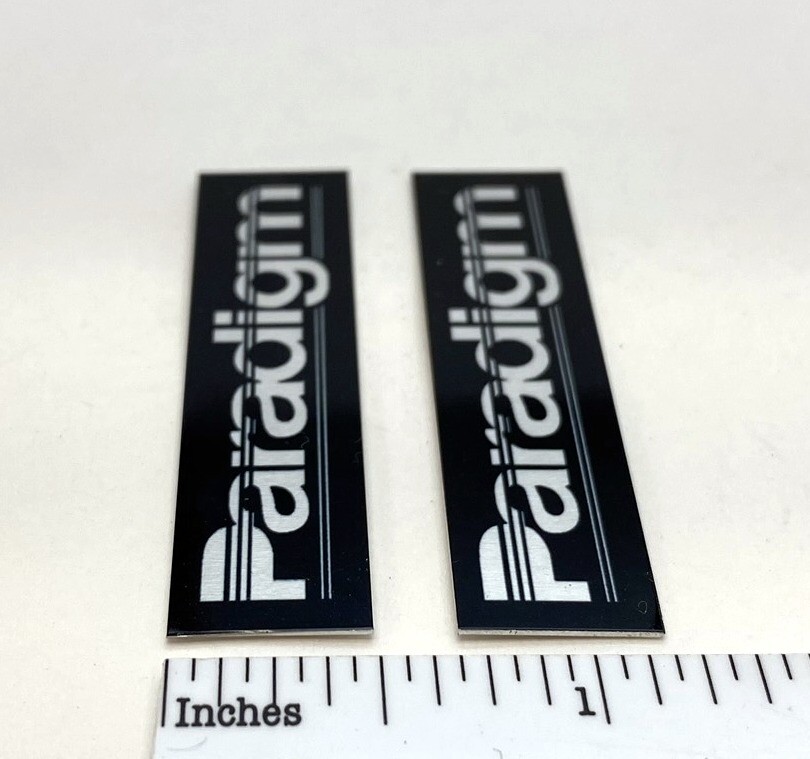 Paradigm Speakers Custom Made Aluminum Speaker Badge Pair