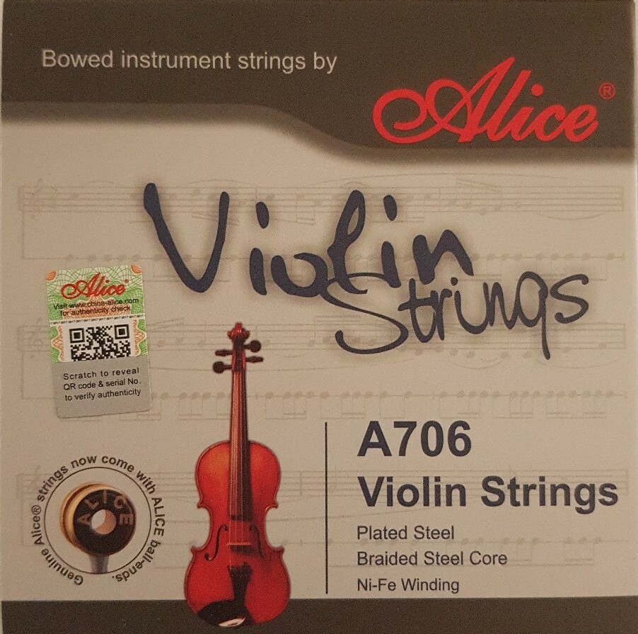 Alice Violin strings, A706, Ball Ends.