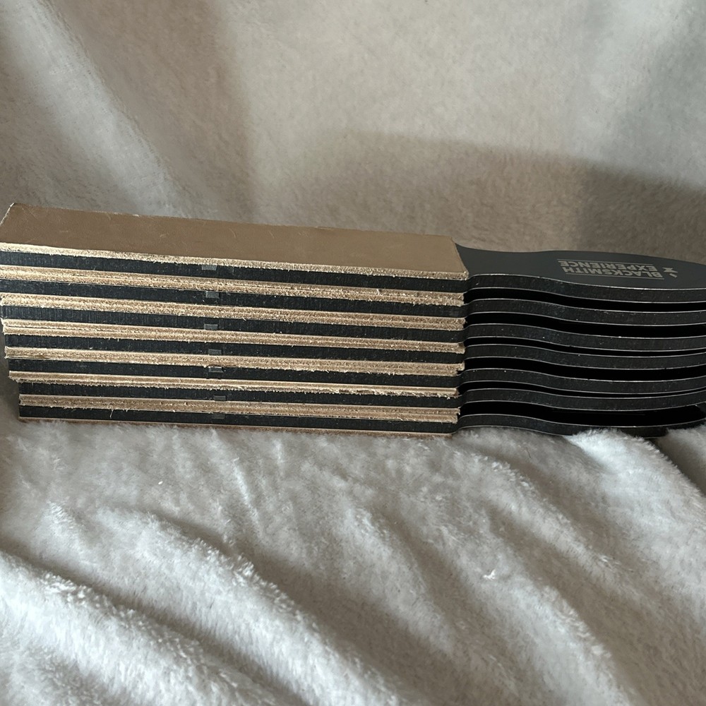 Blacksmith Experience Double Sided Leather Strop Paddle Knife Sharpener LOT 7