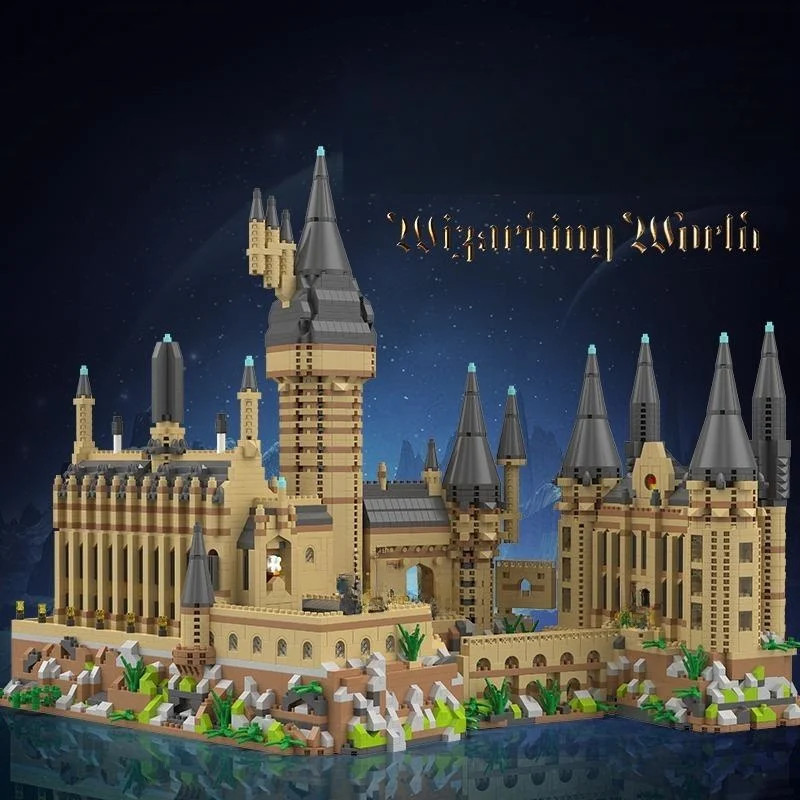 New Magic Castle Micro Building Blocks Light Up Street View Architecture