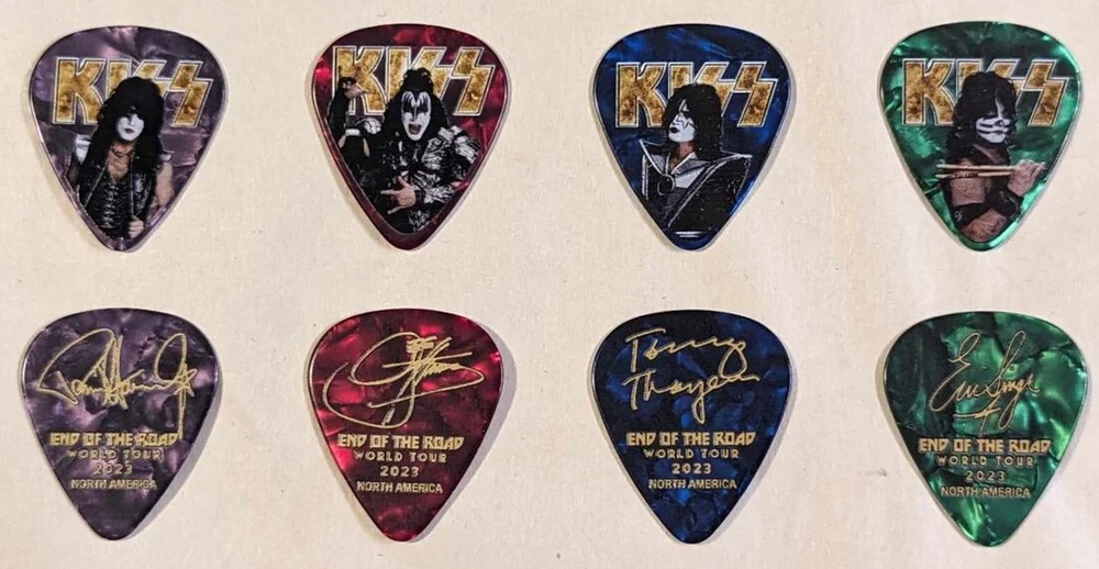 KISS 2023 End of the Road Tour NORTH AMERICA USA Guitar Picks Pick SET 4