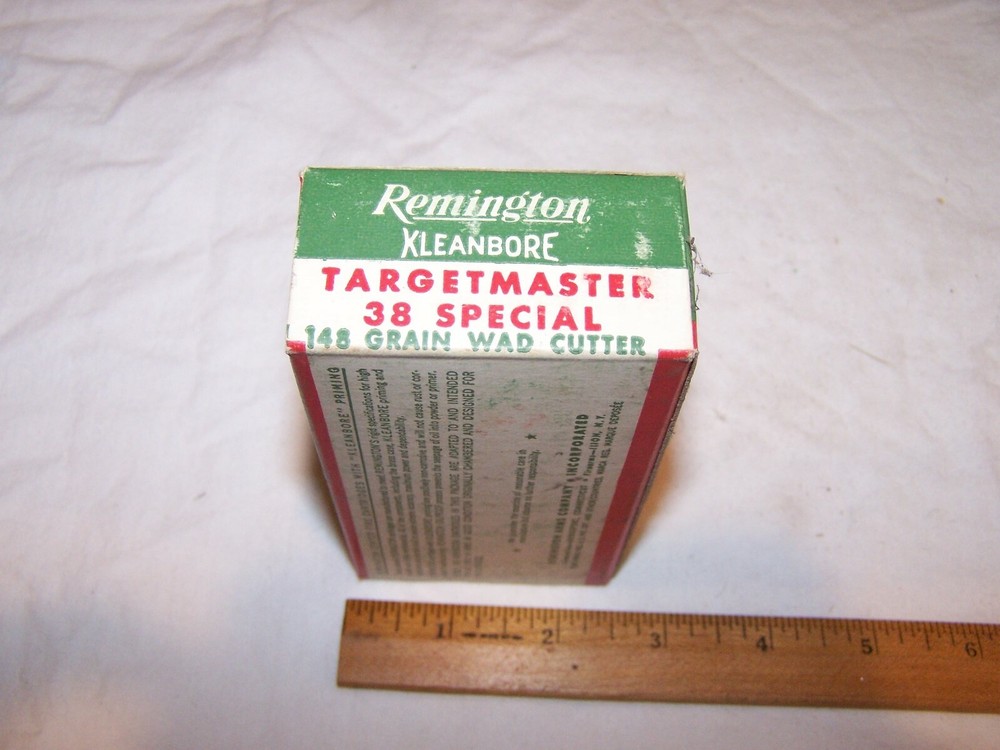 Vintage Empty REMINGTON Targetmaster 38 Special Kleanbore Shell Box