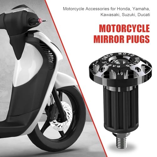 Universal Motorcycle Bar End Plug, Shockproof Handlebar End Caps, 2 PCS Black