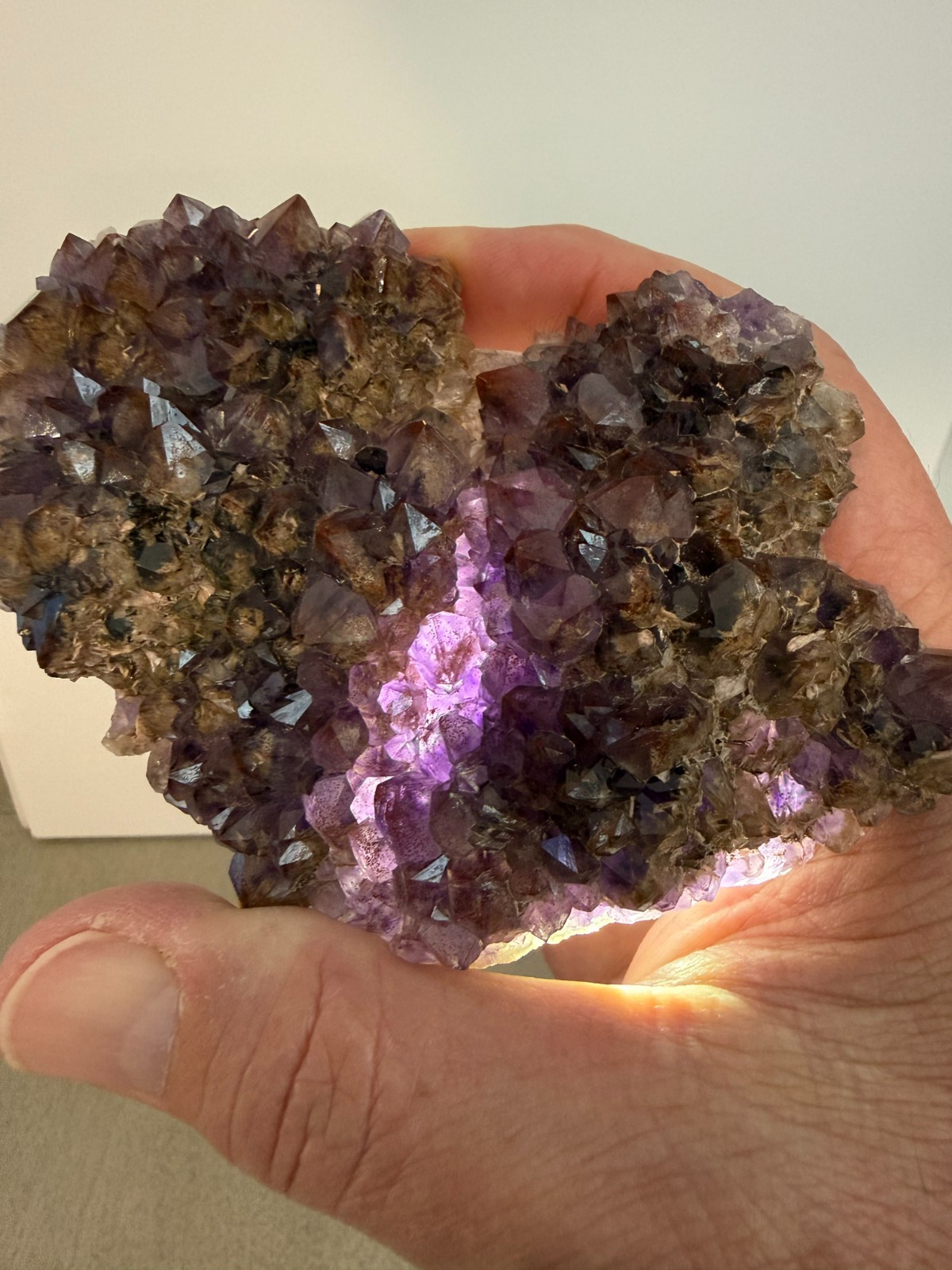 COLLECTORS!! Hematite included Amethyst plate - Blue Point Mine- Thunder Bay, CA