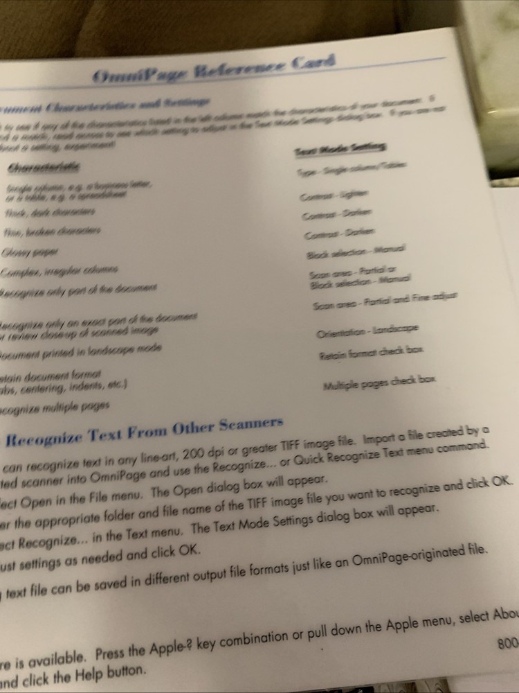 Omnipage Professional Macintosh Version 2.1 Vintage Software Box Set