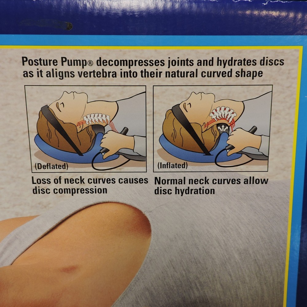 Posture Pump Disc Hydrator Model 1000 Neck Exerciser Trainer w/Box & Manual