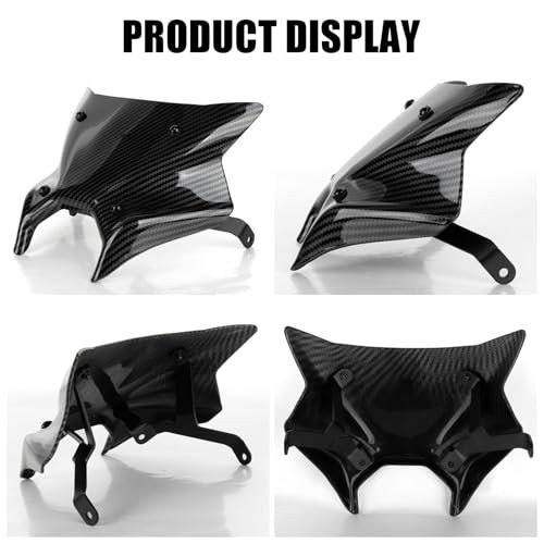 Windshield for MT-09 2024 2025, Windscreen Double Bubble Carbon fiber pattern