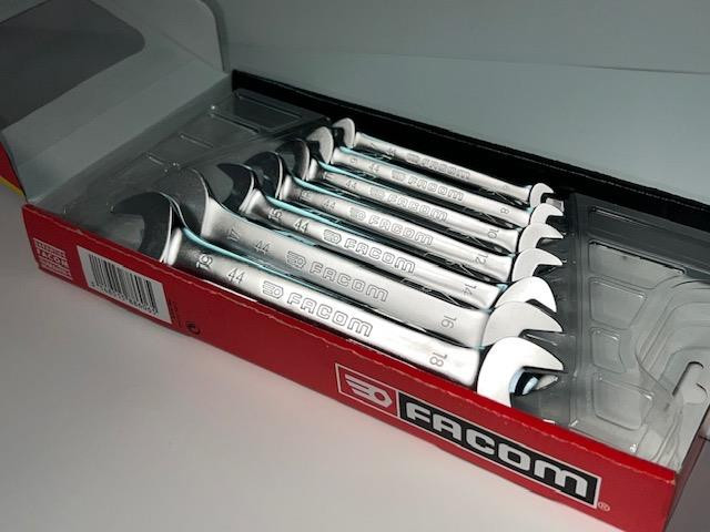 NEW Facom 7pc Double Open End Wrench Set 6/7,8/9,10/11,12/13,14/15,16/17,18/19mm