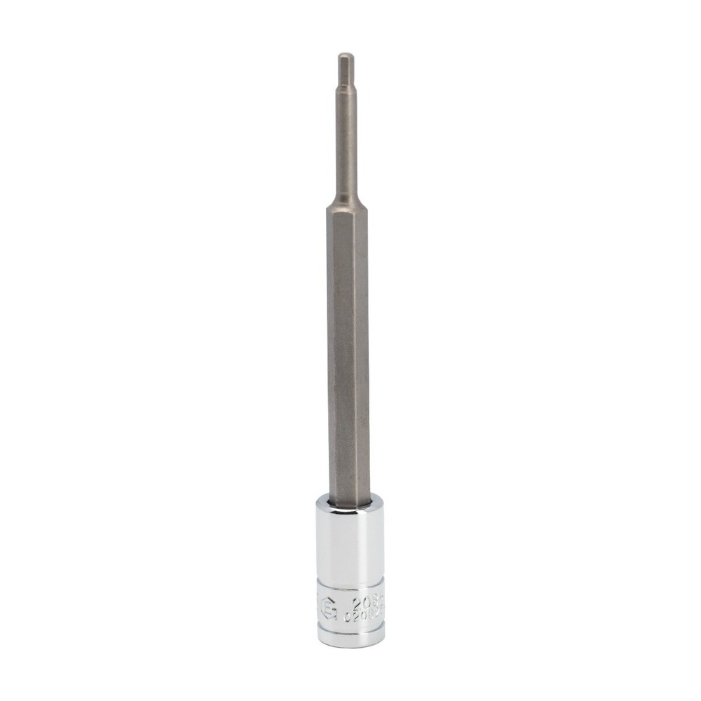 Genius Tools 1/4" Dr. 2.5mm Hex Bit Socket, 100mmL - 208+2525