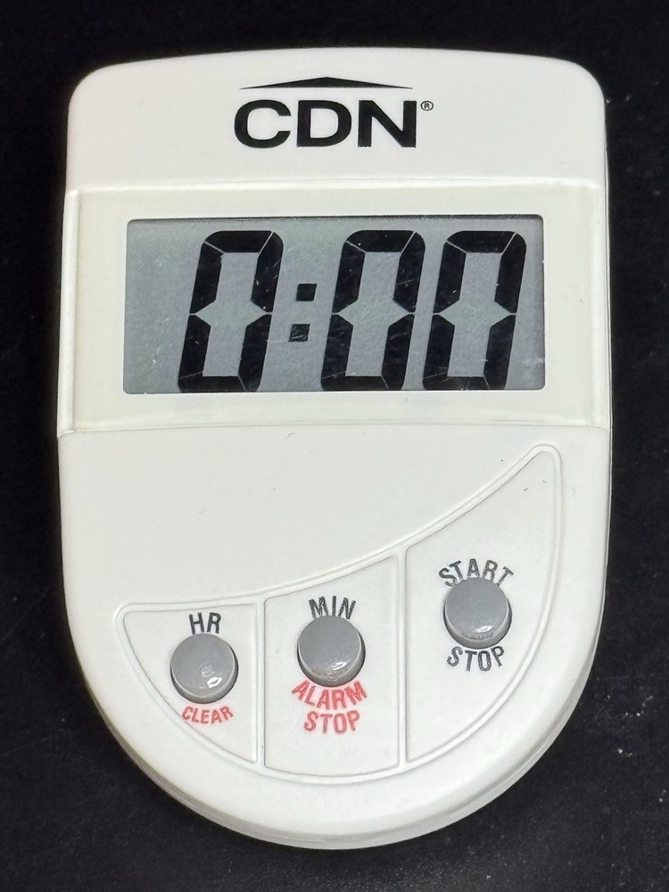 CDN Loud Alarm Digital Kitchen Timer, White, T12