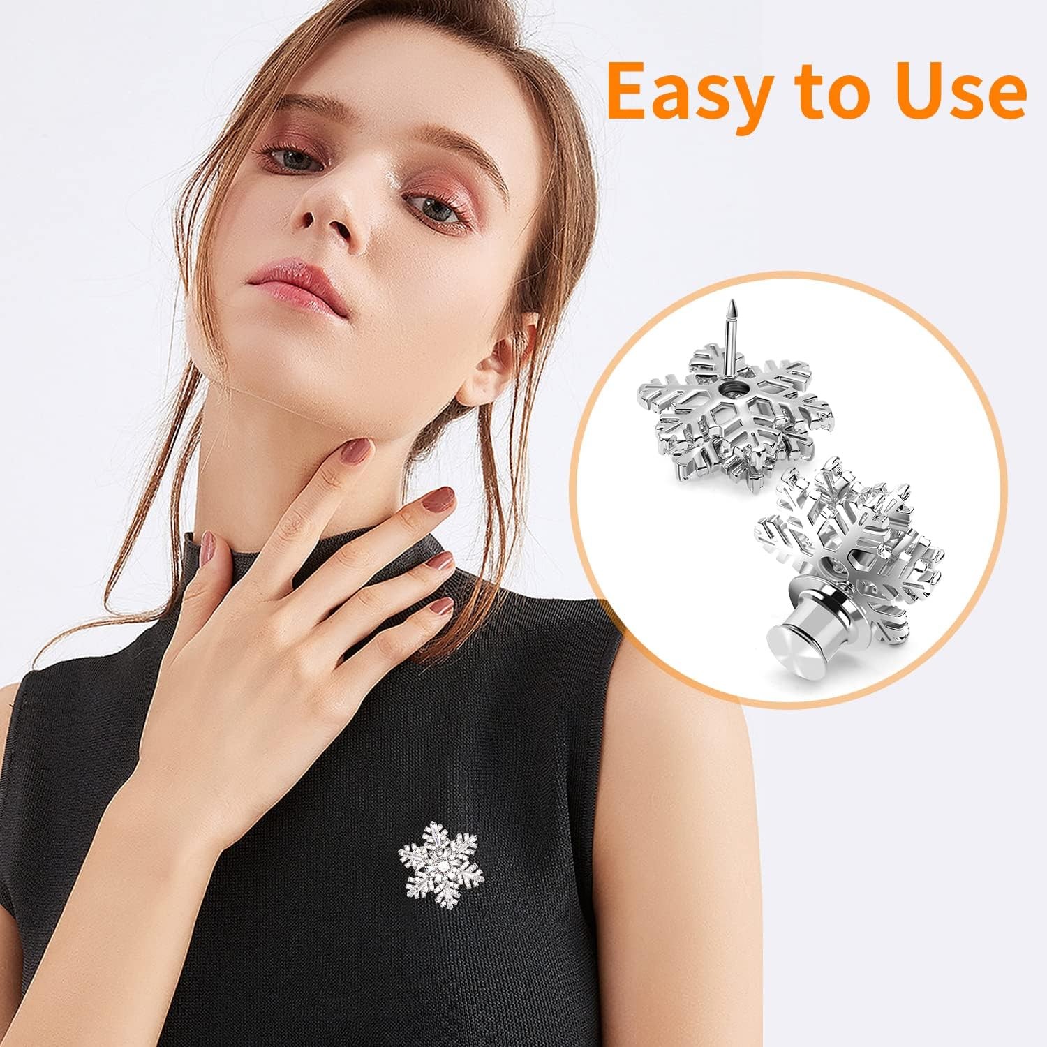 Ceryvop 30 PCS Locking Pin Backs Locking Pin Keepers Clasp, Metal Pin Locks Back