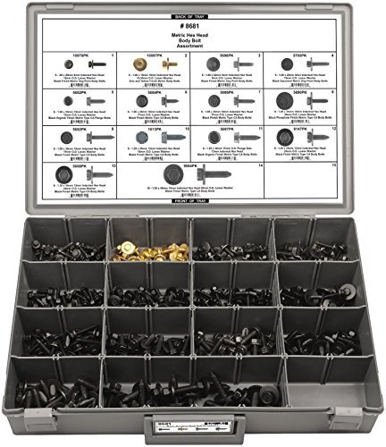 Disco Automotive 8681 Grey Replacement Hex Head Body Bolt Assortment