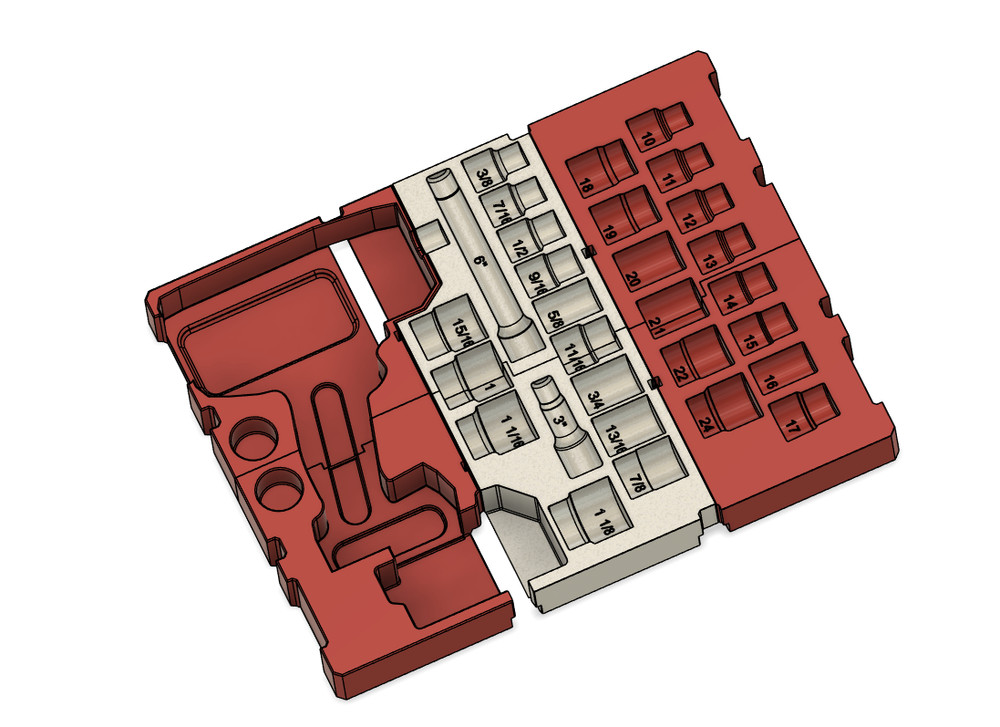 M18 Fuel High torque Impact INSERT for 3 Draw Packout