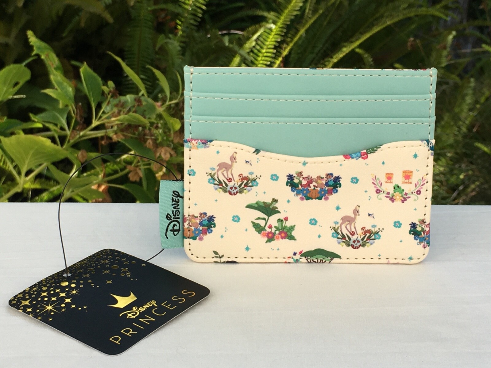 Loungefly Disney Princess Companions Floral Cardholder 3 Slots & Top Slot NWT