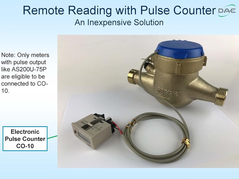 Water Meter Pulse Output Measuring Gallons Durable Utility Device
