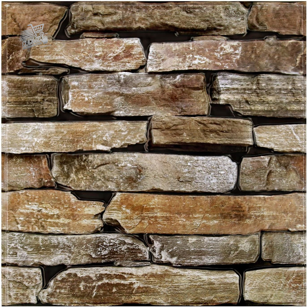 3D wall panels, stickers, stone effect, 10 pieces, stickers, effect