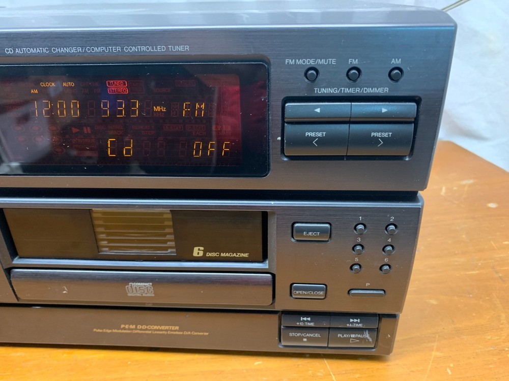 JVC MX-C7 Compact Component Stereo System 6 Disc CD Dual Cassette Player & Tuner