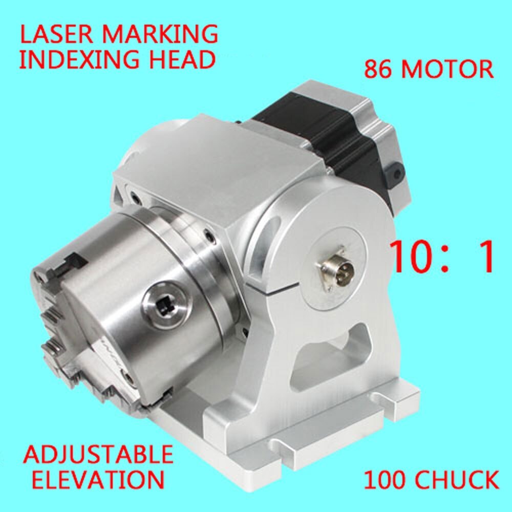 CNC Indexing Head Laser Marking Machine A Axis Fourth Axis Adjustable Elevation