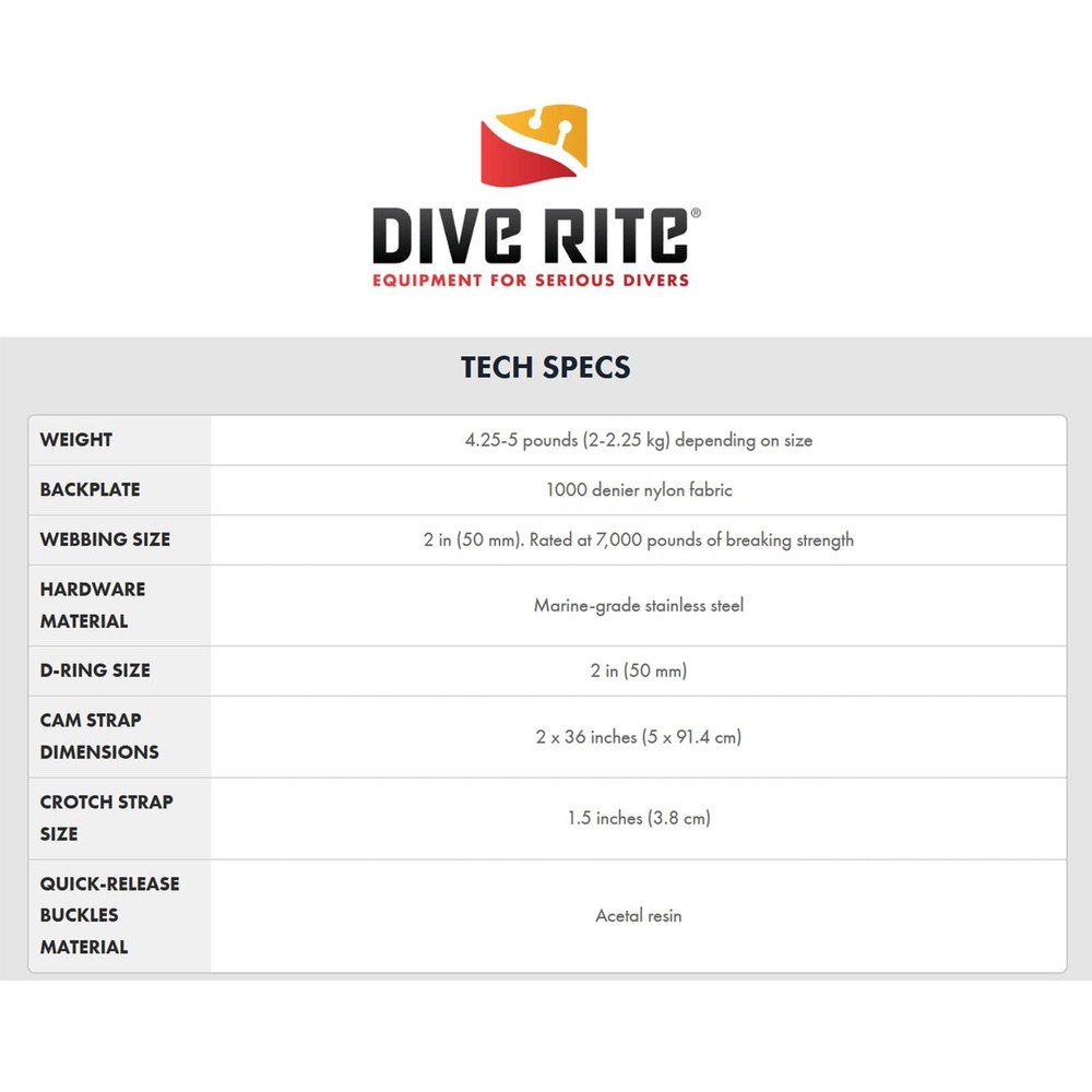 DIVE RITE TransPac Harness (T3350)