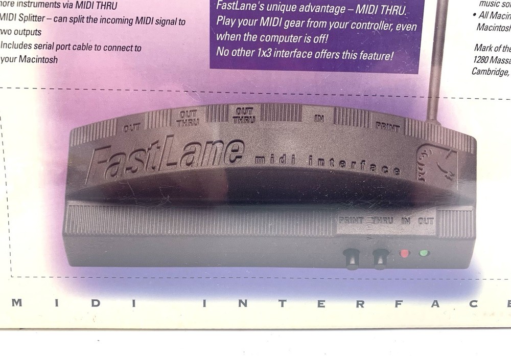 MOTU FastLane MIDI Interface for Macintosh Home StudioComputers - NOS
