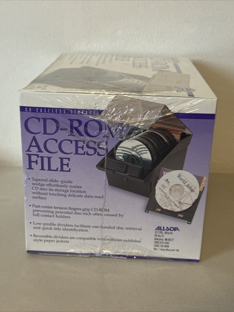 Allsop CD ROM Access File Holds 32 Discs With Lock Space Saving #21255