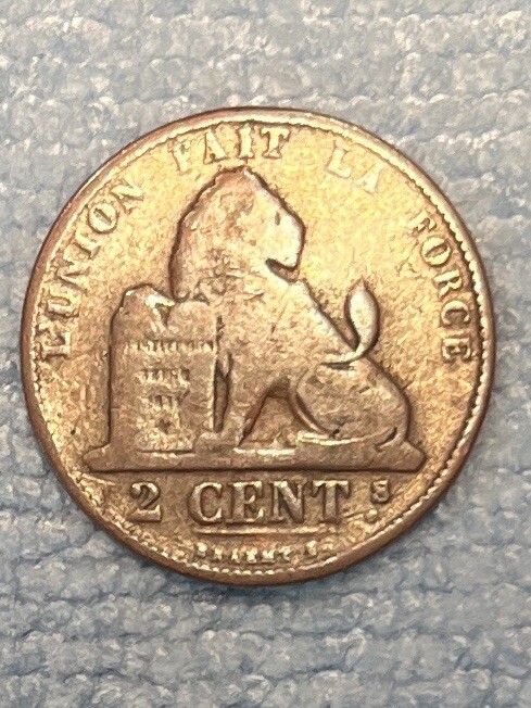 Belgium - 2 centimes 1874